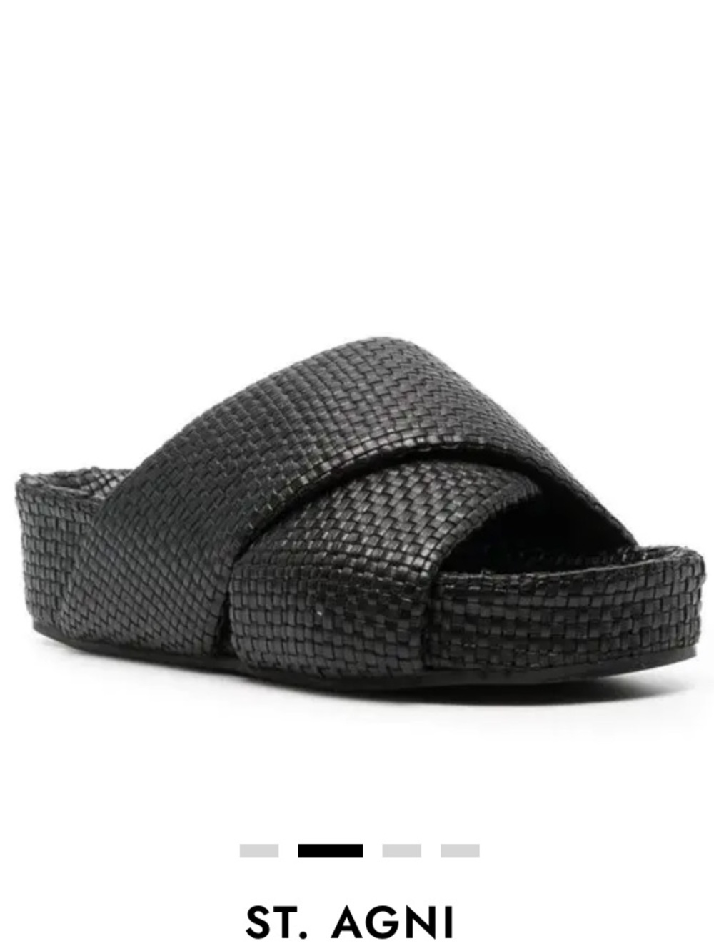 ST.AGNI  Leather Flatform Slides Size 9/39